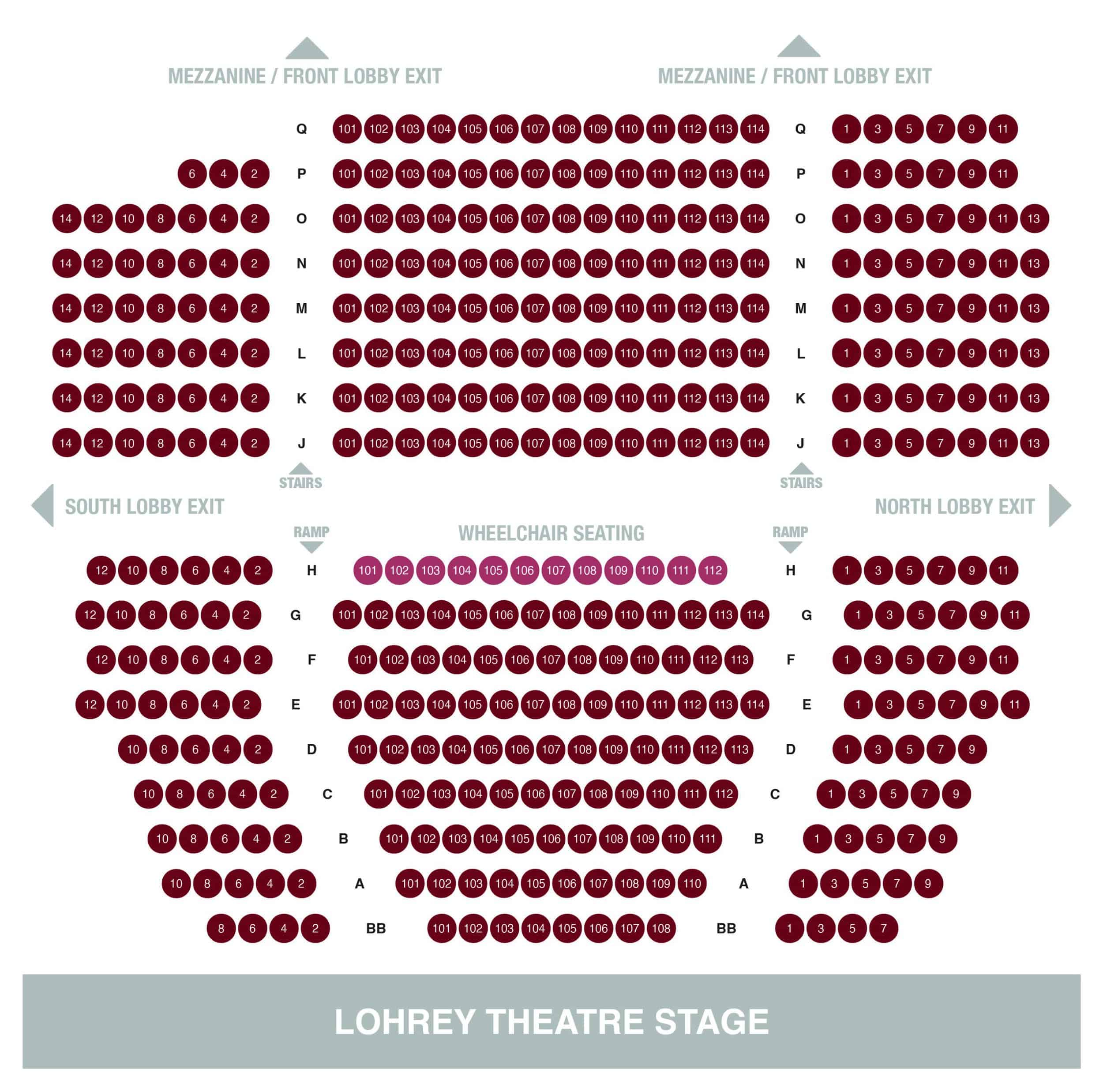 Lohrey Stage Seating Chart